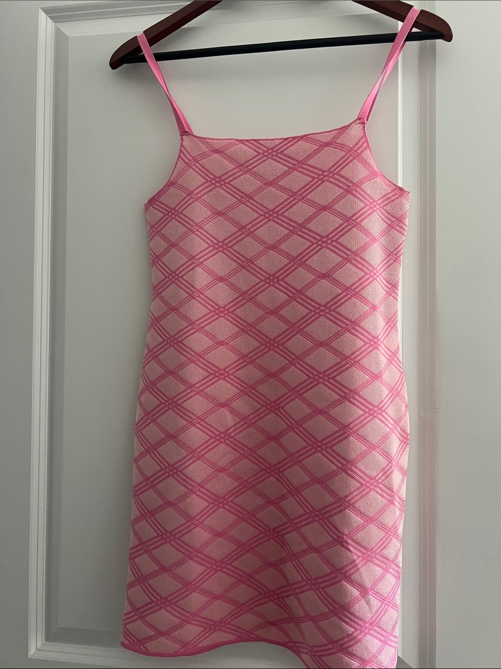 Zara Pink Plaid Slip Dress